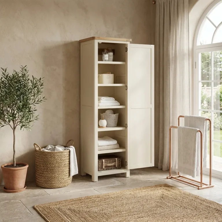 封面Tall Linen Closet Cabinet5